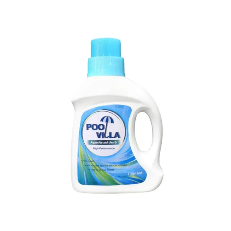 Pool Villa Algaecide & Clearly แก้ปัญหาน้ำเขียวเนื่องจากตะไคร่น้ำและจุลชีพ 1 ลิตร คุ้มค่า พร้อมส่ง