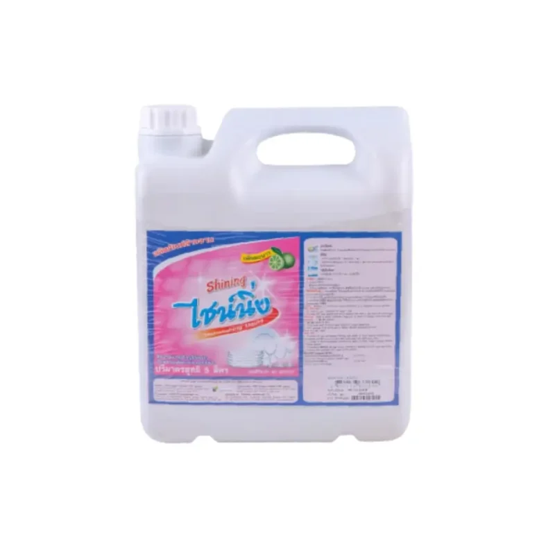 ไชน์นิ่ง น้ำยาล้างจานกลิ่นมะนาว ขนาด 5 ลิตร