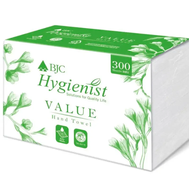 กระดาษเช็ดมือแบบแผ่น บีเจซี แวลู 1 ชั้น 300 แผ่น รุ่น BH045130