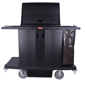 TRUST5023-GRANDMAID HOUSEKEEPINGCART WITH DOORS AND PROTECTIVE SECURITY HOOD / รถเข็นบริการห้องพักแบบมีประตูและฝากรอบ (4 กล่อง 5021 ใหญ่ + 5021เล็ก+ 5026เล็ก + 5027เล็ก)