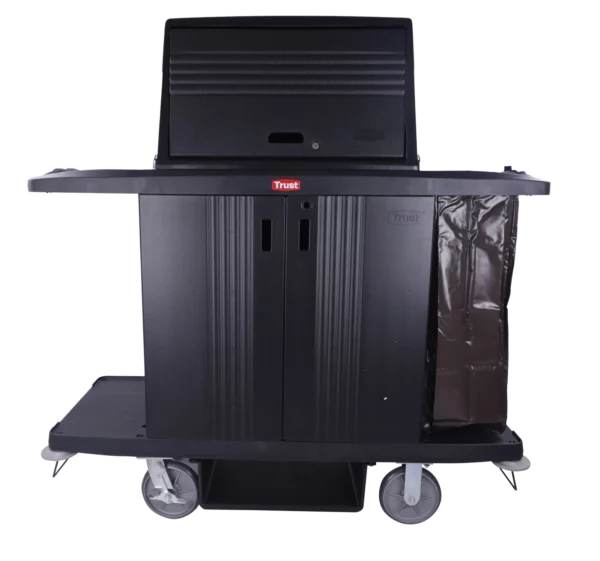 TRUST5023-GRANDMAID HOUSEKEEPINGCART WITH DOORS AND PROTECTIVE SECURITY HOOD / รถเข็นบริการห้องพักแบบมีประตูและฝากรอบ (4 กล่อง 5021 ใหญ่ + 5021เล็ก+ 5026เล็ก + 5027เล็ก)