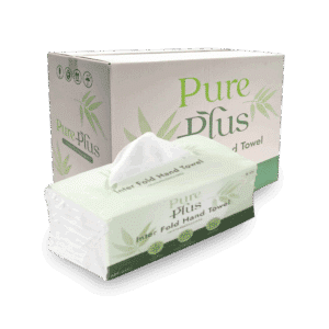 [ยกลัง 24 ห่อ] INTER FOLD HAND TOWEL / กระดาษเช็ดมือแบบแผ่น PUREPLUS หนา 2 ชั้น